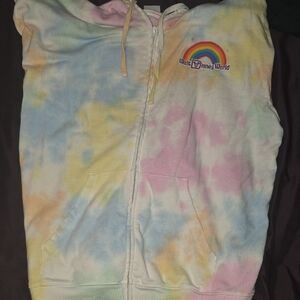 Walt Disney World Disney Parks PRIDE Pastel Tie-Dye Hoodie with Zipper Size XL